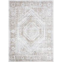 Hauteloom Bienne Living Room, Bedroom Machine Washable Area Rug - Traditional - Beige, Tan - 2' x 2'11"