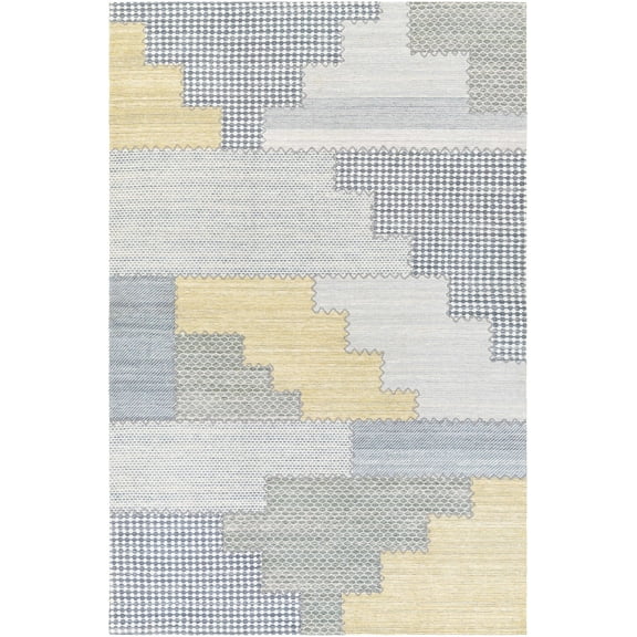Hauteloom Bishopton Hallway, Kitchen Runner Rug - Bohemian, Transitional - Taupe, Dark Brown, Denim - 2'6" x 8'