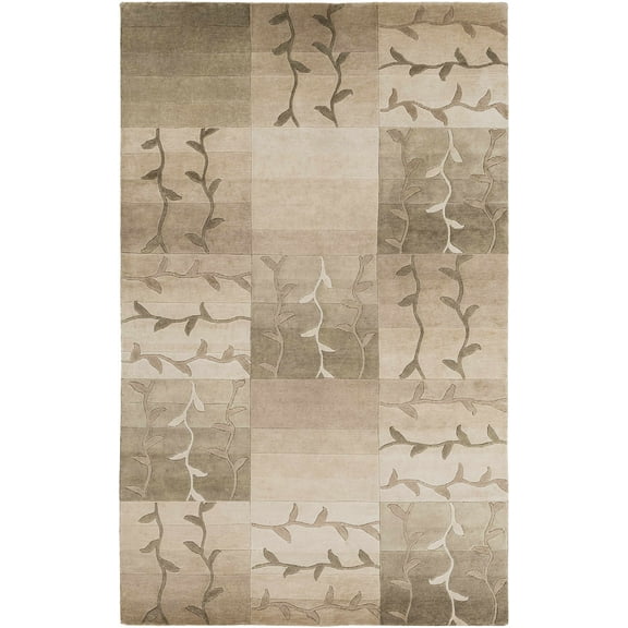 Hauteloom Bitsell Wool Living Room, Bedroom Area Rug - Animal - Mocha, Walnut, Multi Brown - 9' x 13'