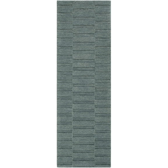 Hauteloom Blagoy Wool Living Room, Bedroom Area Rug - Contemporary - Slate Blue, Charcoal, Steel Gray - 2' x 3'