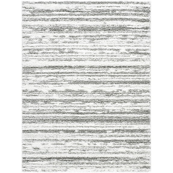 Hauteloom Blaise Living Room, Bedroom Area Rug - Contemporary - Plush Pile - Cream, Gray - 7'10" x 10'