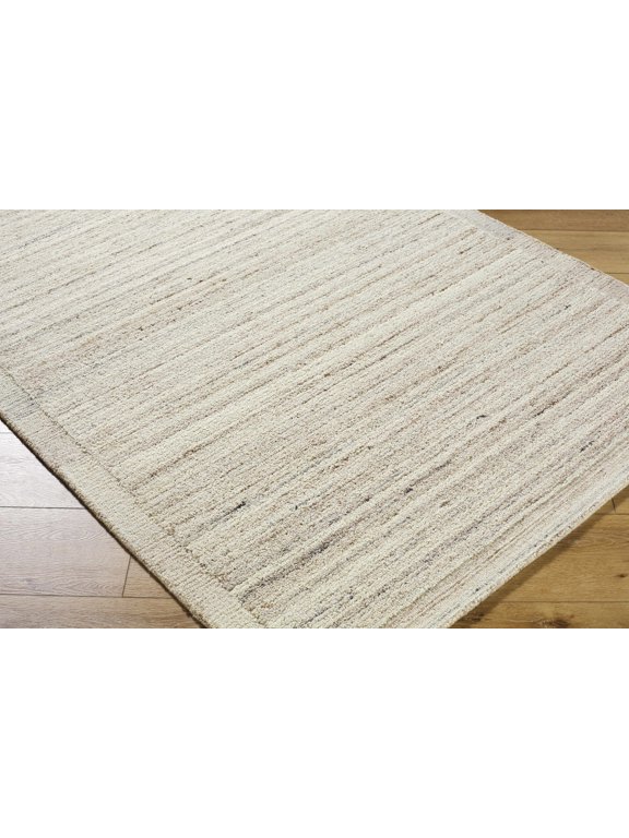 Blenda Wool Living Room, Bedroom Area Rug - Bohemian, Transitional - Beige, Tan, Taupe - 2' x 3'
