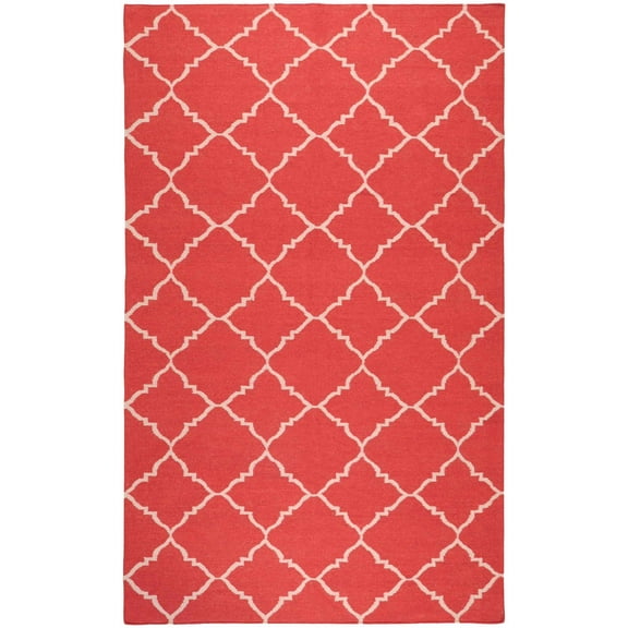 Hauteloom Bloomdale Wool Living Room, Bedroom Area Rug - Transitional - Red, Medium Gray - 2' x 3'