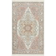 thumbnail image 1 of Hauteloom Bohdan Bohemian Hand Loomed Vintage Medallion Area Rug - Oriental Fade Look Traditional Floral Carpet for Living Room, Bedroom, Dining Room - Tasseled - Terracotta, Peach, Blush- 2' x 3', 1 of 6