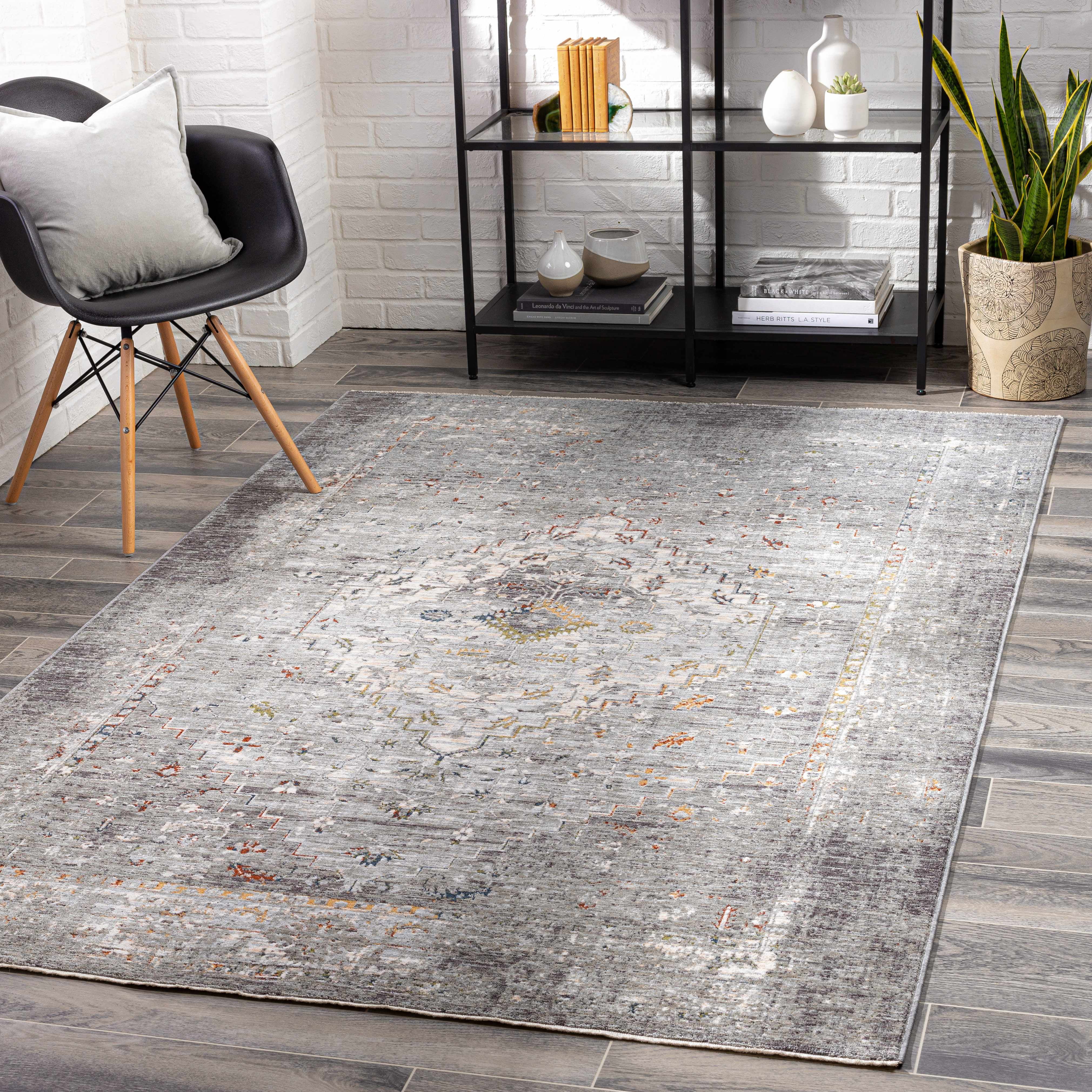 9x13 Traditional Gray Large Area Rugs for Living Room