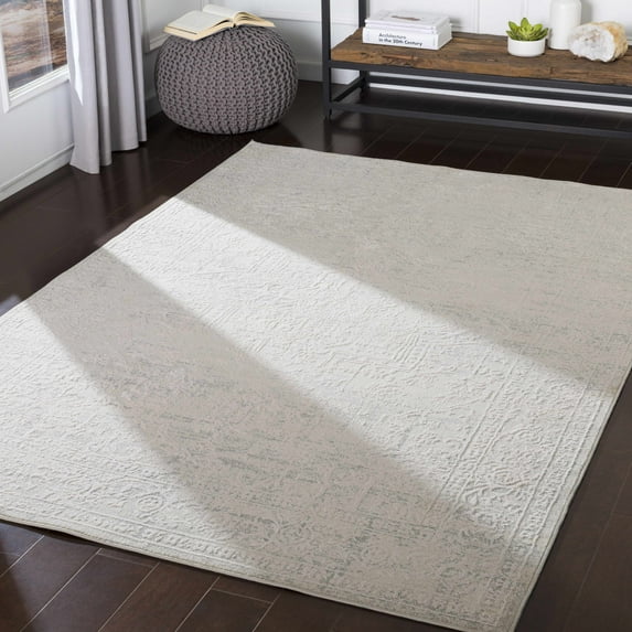Hauteloom Bolsover Living Room, Bedroom Area Rug - Traditional - Gray, OffWhite - 18" Sample