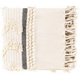 thumbnail image 1 of Hauteloom Boondall Boho Throw Blanket with Tassel for Couch, Bed - Decorative Cotton Throw - 50" x 60" - Black, Beige, Cream, Off White, 1 of 7