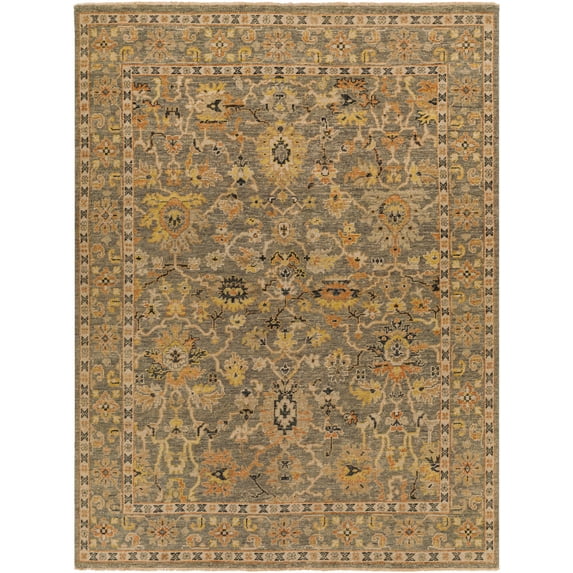 Hauteloom Borka Wool Living Room, Bedroom Area Rug - Traditional - Light Brown, Black, Dark Brown - 8' x 10'