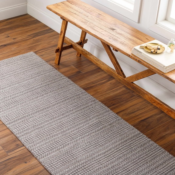 Hauteloom Borobridge Recycled Material Hallway, Kitchen Runner Rug - Contemporary - Dark Brown, Beige, Gray - 2'6" x 8'