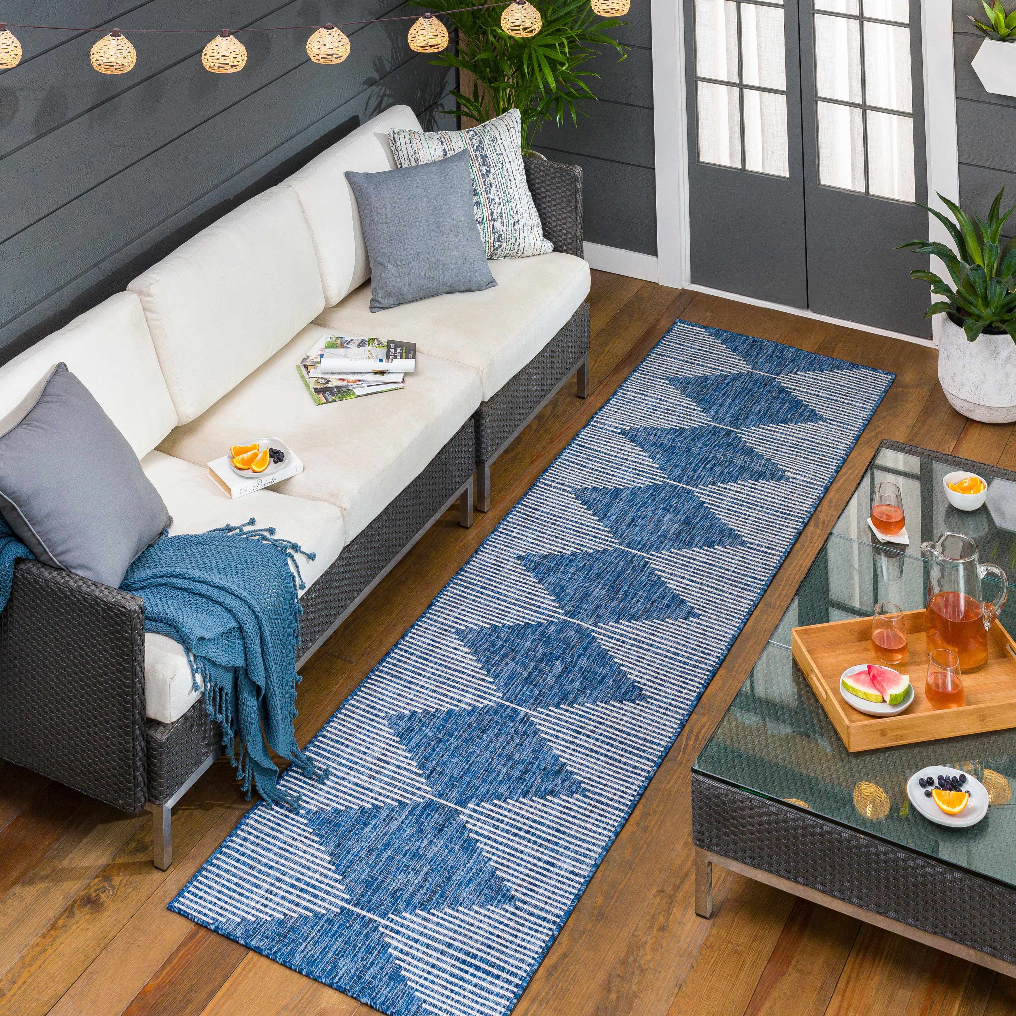 Hauteloom Bourton Hallway, Kitchen Patio Outdoor Runner Rug - Modern ...