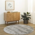 thumbnail image 1 of Hauteloom Bowdoinham Living Room, Bedroom Area Rug - Modern Abstract Carpet - Gray, Beige, Cream - 6'7" - Round, 1 of 15