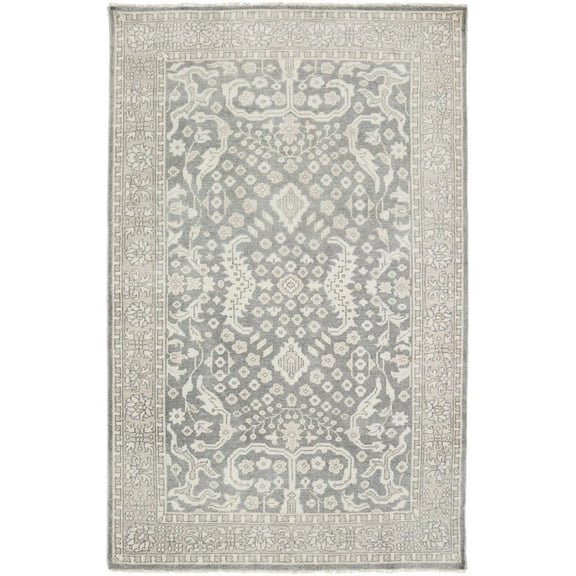 Hauteloom Bradfordsville Wool Living Room, Bedroom Area Rug - Traditional - Charcoal, Taupe, DustySage - 18" x 18" Sample