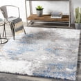 thumbnail image 1 of Hauteloom Bramley Living Room, Bedroom Area Rug - Contemporary - High Pile - Gray, LightSlate, Blue - 18" Sample, 1 of 6
