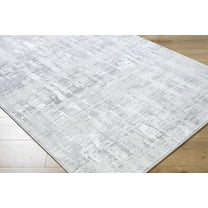 Hauteloom Branka Living Room, Bedroom Area Rug - Contemporary - Slate Blue, Light Silver, Sterling Gray - 5'3" x 7'
