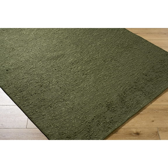 Hauteloom Breena Living Room, Bedroom Machine Washable Area Rug - Traditional, Transitional - Olive - 5' x 7'