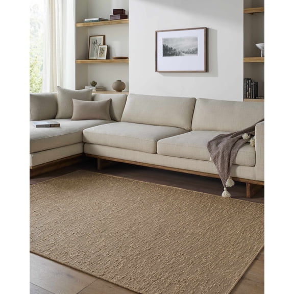 Hauteloom Breena Living Room, Bedroom Machine Washable Area Rug - Traditional, Transitional - Sandstone - 27" x 45"