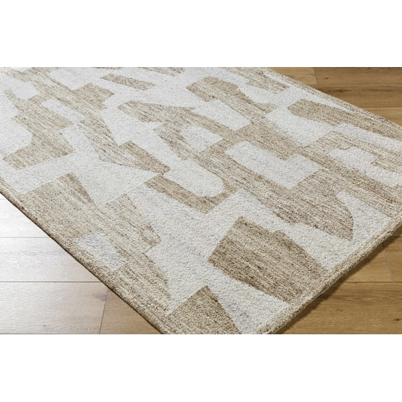 Hauteloom Brendy Living Room, Bedroom Area Rug - Contemporary - Beige, Ivory, Taupe - 2' x 3'