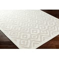 thumbnail image 1 of Hauteloom Burl Living Room, Bedroom Patio Outdoor Area Rug - Contemporary - Off White, White - 6'7" x 9', 1 of 8