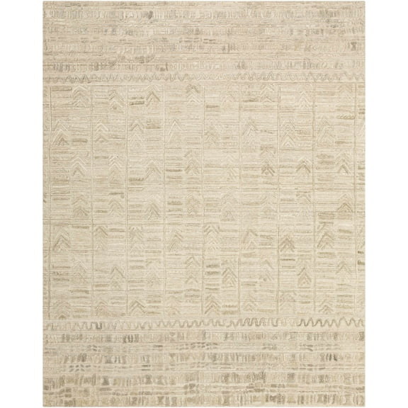 Hauteloom Burlington Living Room, Bedroom Area Rug - Transitional - Medium Gray, Sage, Taupe - 6' x 9'