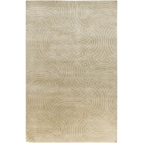 Hauteloom Burnwell Wool Living Room, Bedroom Area Rug - Contemporary - Light Gray, Tan - 2' x 3'