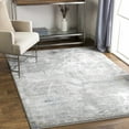 thumbnail image 1 of Hauteloom Burstwick Contemporary Abstract Living Room Bedroom Dining Room Area Rug - Modern Distressed Bohemian Carpet - Gray, Olive, Blue, Beige - 6'7" x 9'6", 1 of 14