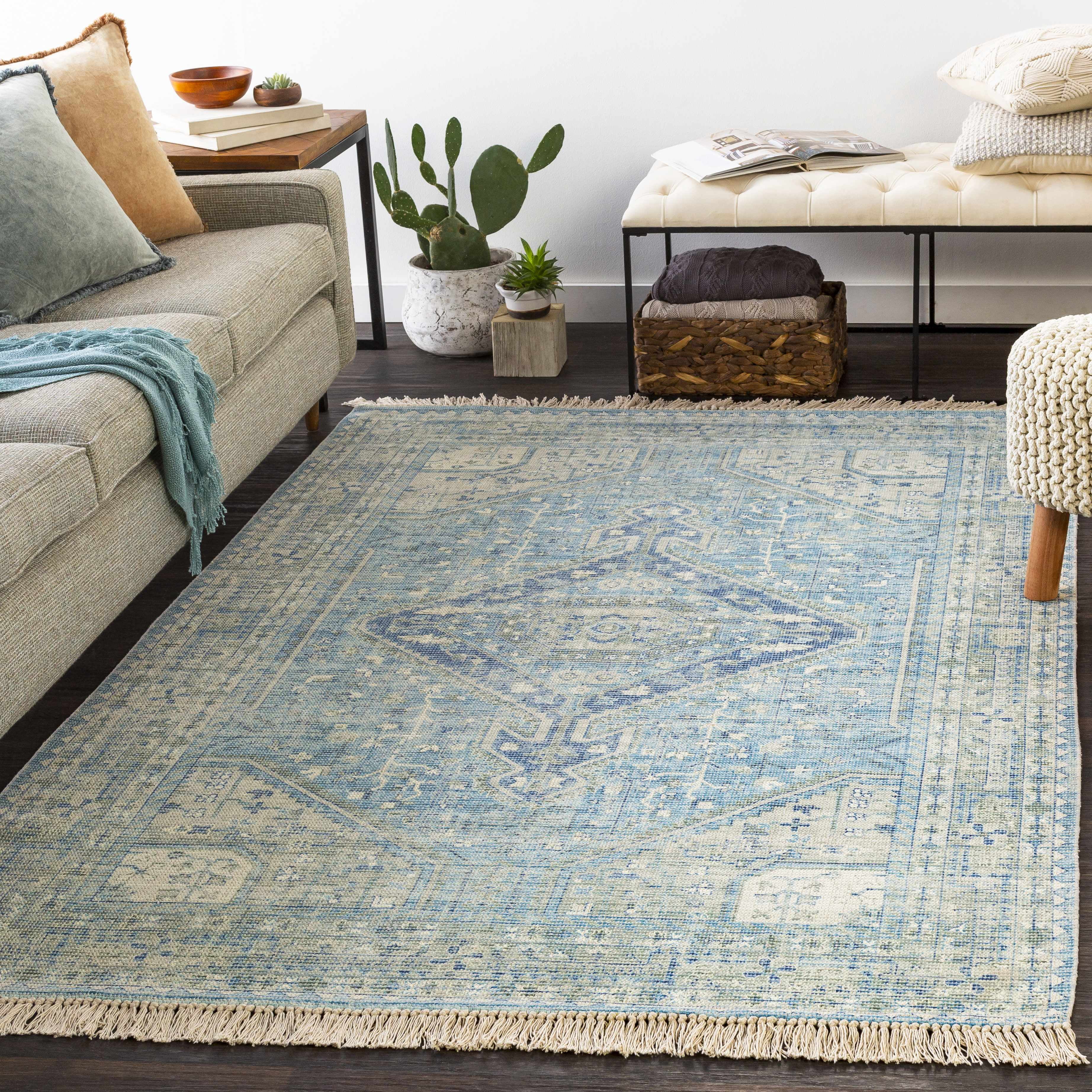 Haute Rugs Hauteloom Byers Hand Woven Traditional Vintage Area Rug for Living Room ...
