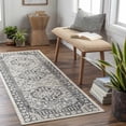 thumbnail image 1 of Hauteloom Cabacungan Traditional Medallion Hallway Entryway Kitchen Runner Rug - Machine Washable Distressed Carpet - Bohemian Oriental - Easy to Clean - Black, Cream, Grey - 2'7" x 7'3", 1 of 17