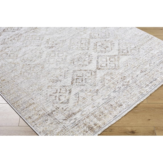 Hauteloom Cadell Living Room, Bedroom Area Rug - Traditional - Ivory, Sandstone, Taupe - 5'3" x 7'