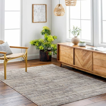 Hauteloom Cane Living Room, Bedroom Area Rug - Brown, Gray - 2' x 2'11"