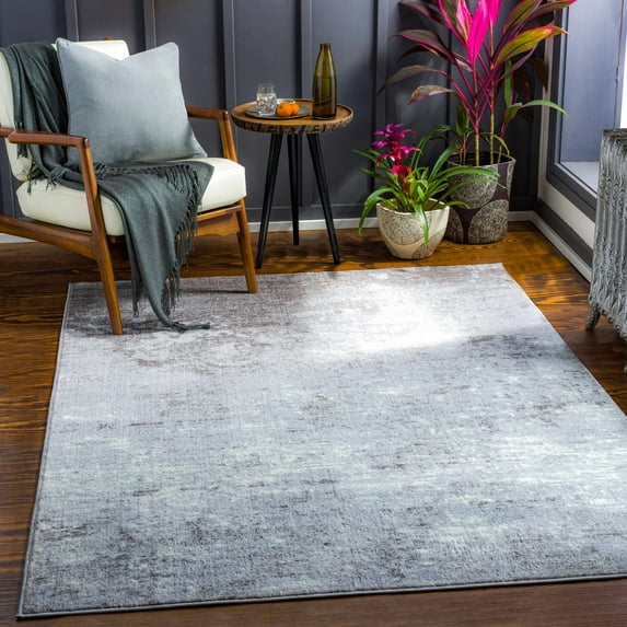 Hauteloom Canhandugan Living Room, Bedroom Area Rug - Modern - Gray - 5'3" x 7'3"