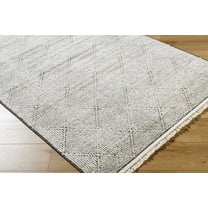 Hauteloom Cannan Living Room, Bedroom Area Rug - Contemporary - Ivory, Black - 18" x 18" Sample