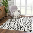 thumbnail image 1 of Hauteloom Cansu Living Room, Bedroom Area Rug - Plush Pile - Black - 6'7" x 9', 1 of 15