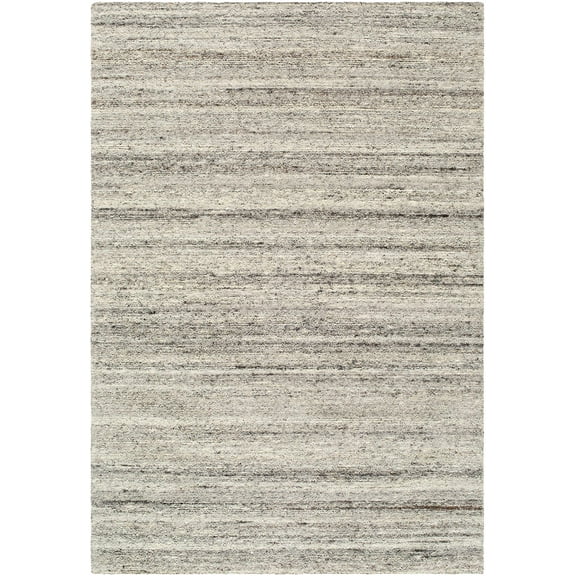 Hauteloom Capote Capote Modern Hand Tufted Natural Fiber Wool Area Rug - Contemporary Abstract Solid Color Carpet for Living Room, Bedroom, Dining Room - Stone Gray, Ash, Charcoal - 2' x 3'