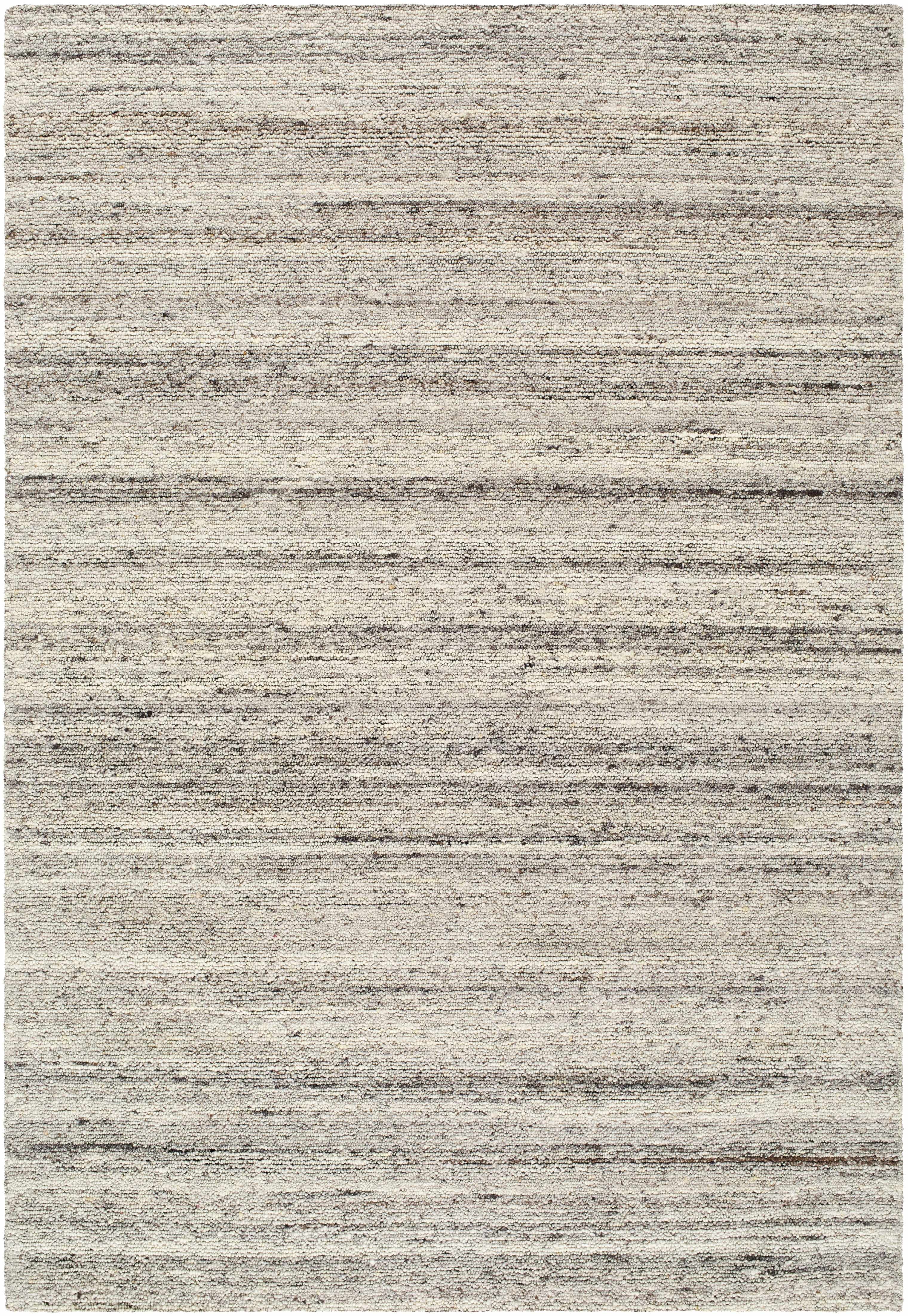 Hauteloom Capote Capote Modern Hand Tufted Natural Fiber Wool Area Rug - Contemporary Abstract Solid Color Carpet for Living Room, Bedroom - Stone Gray, Ash, Charcoal - 8' x 10'