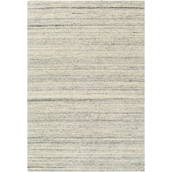Hauteloom Capote Capote Modern Hand Tufted Natural Fiber Wool Area Rug - Contemporary Abstract Solid Color Carpet for Living Room, Bedroom, Dining Room - Ivory, Charcoal, Sage - 5' x 7'6"