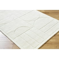 Hauteloom Carola Wool Living Room, Bedroom Area Rug - Contemporary - Off White - 2' x 3'