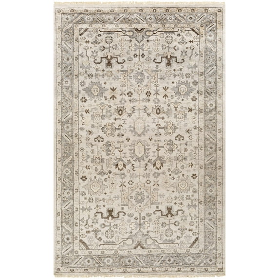 Hauteloom Carthage Living Room, Bedroom Area Rug - Traditional - Brown, Beige, Gray - 9' x 13'