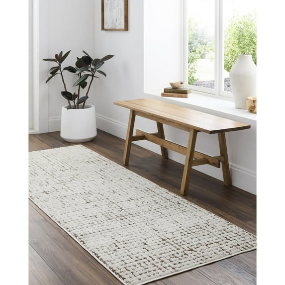 Livabliss x Our PNW Home Cascade Minimalist Runner Area Rug,2'7" x 7'3",Brown