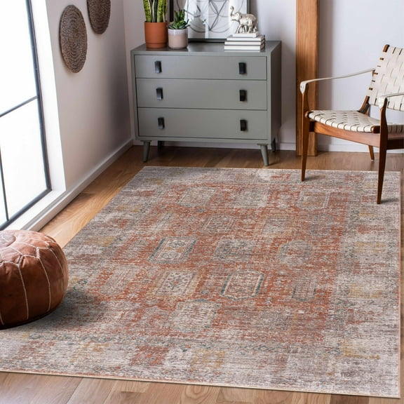Hauteloom Casta Hallway, Kitchen Runner Rug - Multi, Brown, Gray - 2'11" x 10'