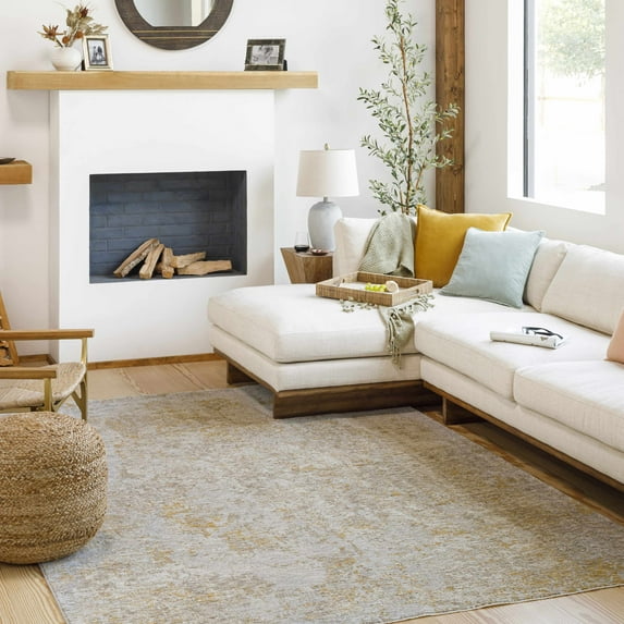 Hauteloom Cayhagan Living Room, Bedroom Area Rug - Brown, Gray - 9' x 12'2"