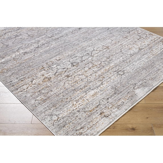 Hauteloom Cemile Living Room, Bedroom Area Rug - Traditional - Ivory, Black, Medium Brown - 6'7" x 9'