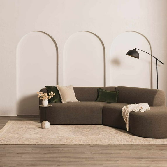 Hauteloom Chaela Bohemian Hand Loomed Vintage Medallion Area Rug - Oriental Fade Look Traditional Floral Carpet for Living Room, Bedroom, Dining Room - Tasseled - Ivory, Lavender, Mustard - 8' x 10'