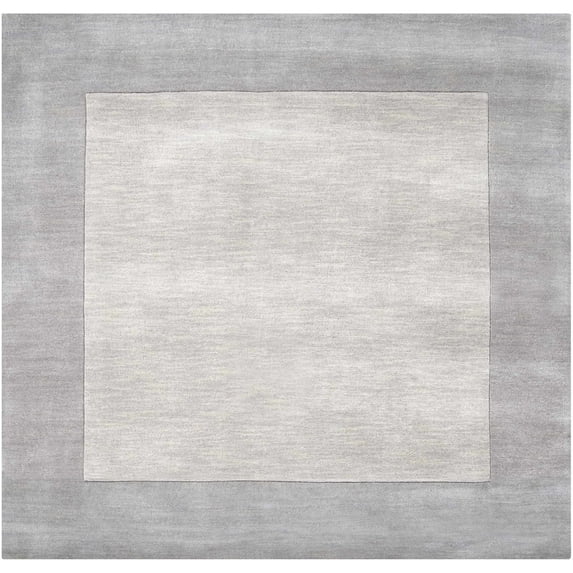 Hauteloom Champion Wool Living Room, Bedroom Area Rug - Contemporary - High Pile - Charcoal - 9'9" Square