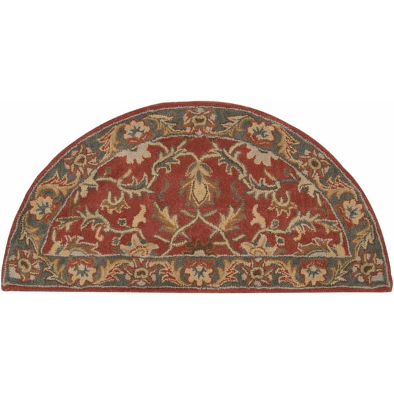 Hauteloom Charlottesville Wool Living Room, Bedroom Area Rug - Traditional - Navy, Taupe, Dark Brown - 2' x 4'