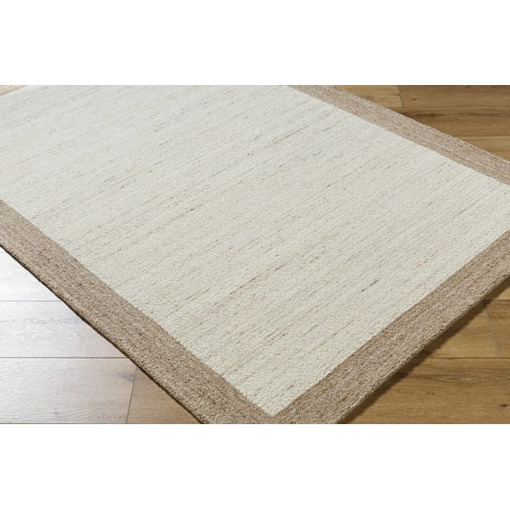 Hauteloom Chasen Wool Living Room, Bedroom Area Rug - Traditional, Transitional - Beige, Sandstone, Cream - 2' x 3'