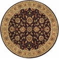 thumbnail image 1 of Hauteloom Cherryvale Wool Living Room, Bedroom Area Rug - Traditional - Burgundy, Black, Tan - 8' Round, 1 of 14
