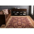 thumbnail image 1 of Hauteloom Cherryvale Wool Living Room, Bedroom Area Rug - Traditional - Burgundy, Tan, LightBeige - 18" Sample, 1 of 15