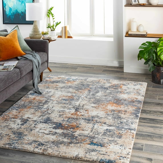 Hauteloom Chetwynd Living Room, Bedroom Area Rug - High Pile - Blue, Brown, Beige - 2' x 3'