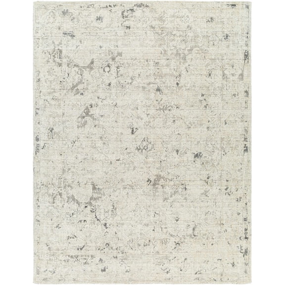 Hauteloom Chima Living Room, Bedroom Area Rug - Traditional - Bone, Dark Gray, Cloud Gray - 2' x 3'