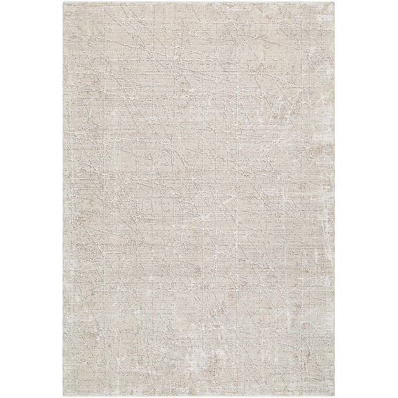 Hauteloom Chinua Living Room, Bedroom Area Rug - Contemporary - Cream, Beige, Slate Blue - 2' x 2'11"